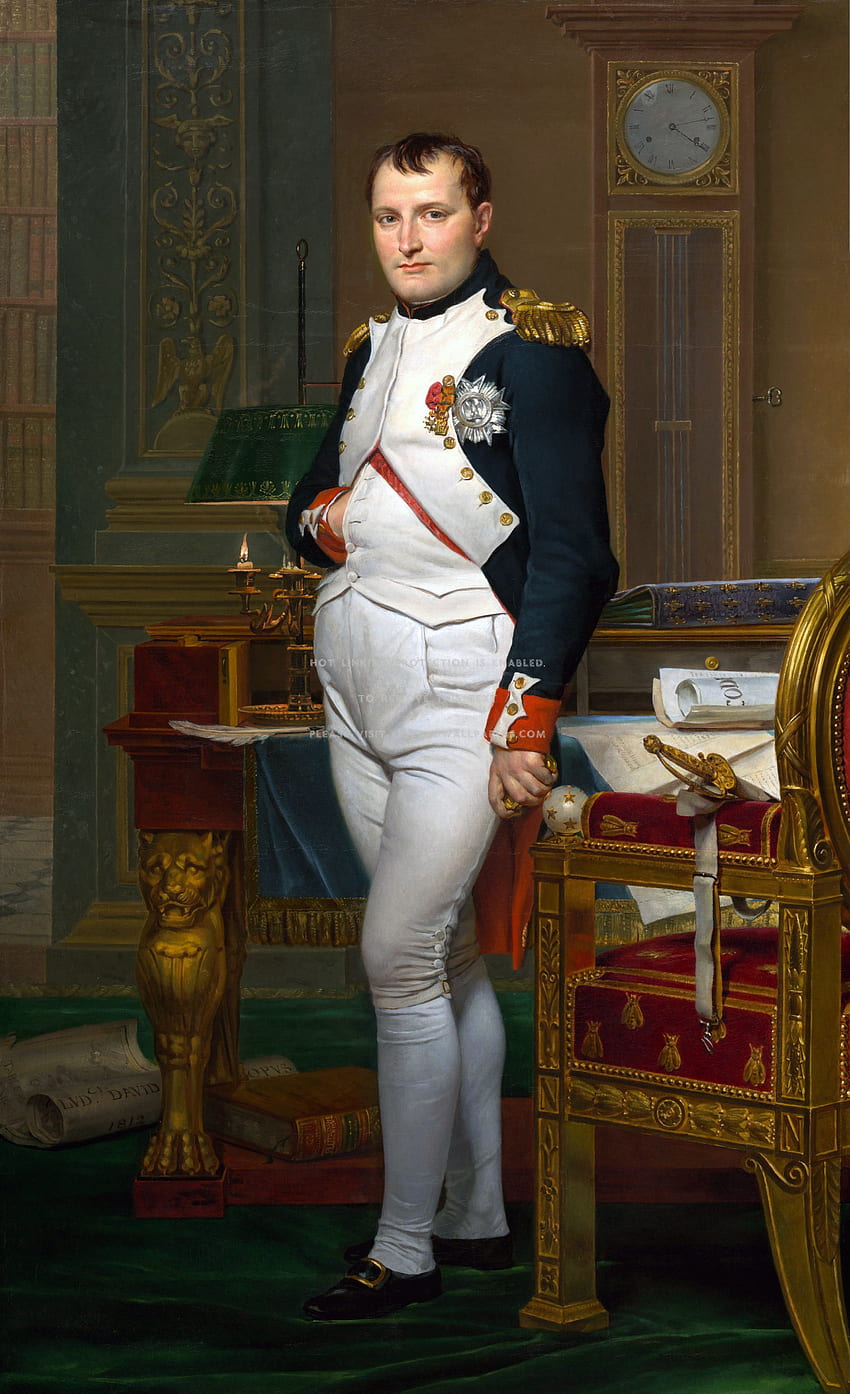 นโปเลียน โบนาปาร์ต - Jacques Louis David นโปเลียนในการศึกษาของเขา - - วอลล์เปเปอร์โทรศัพท์ HD