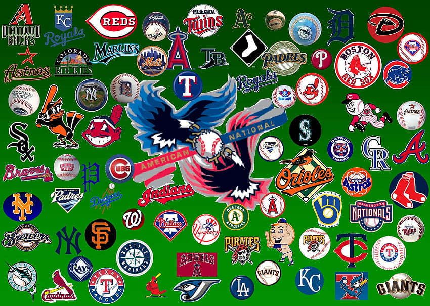 野球 、モバイル、タブレット用の現在のすべての野球チームのロゴ []。 MLB 野球を探索します。 メジャーリーグベースボール、ベースボールボーダー 高画質の壁紙