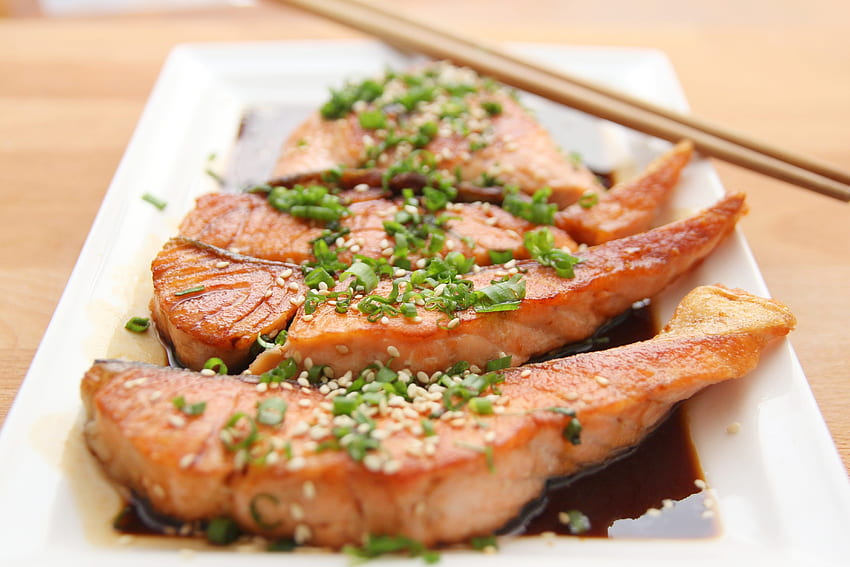 Makanan, Daging, Ikan, Salmon, Teriyaki Wallpaper HD