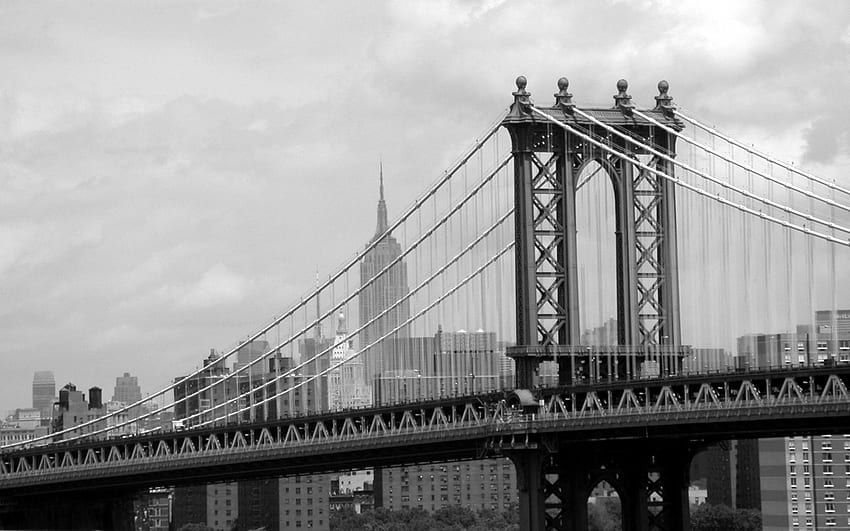 Brooklyn Bridge New York City Vintage HD wallpaper
