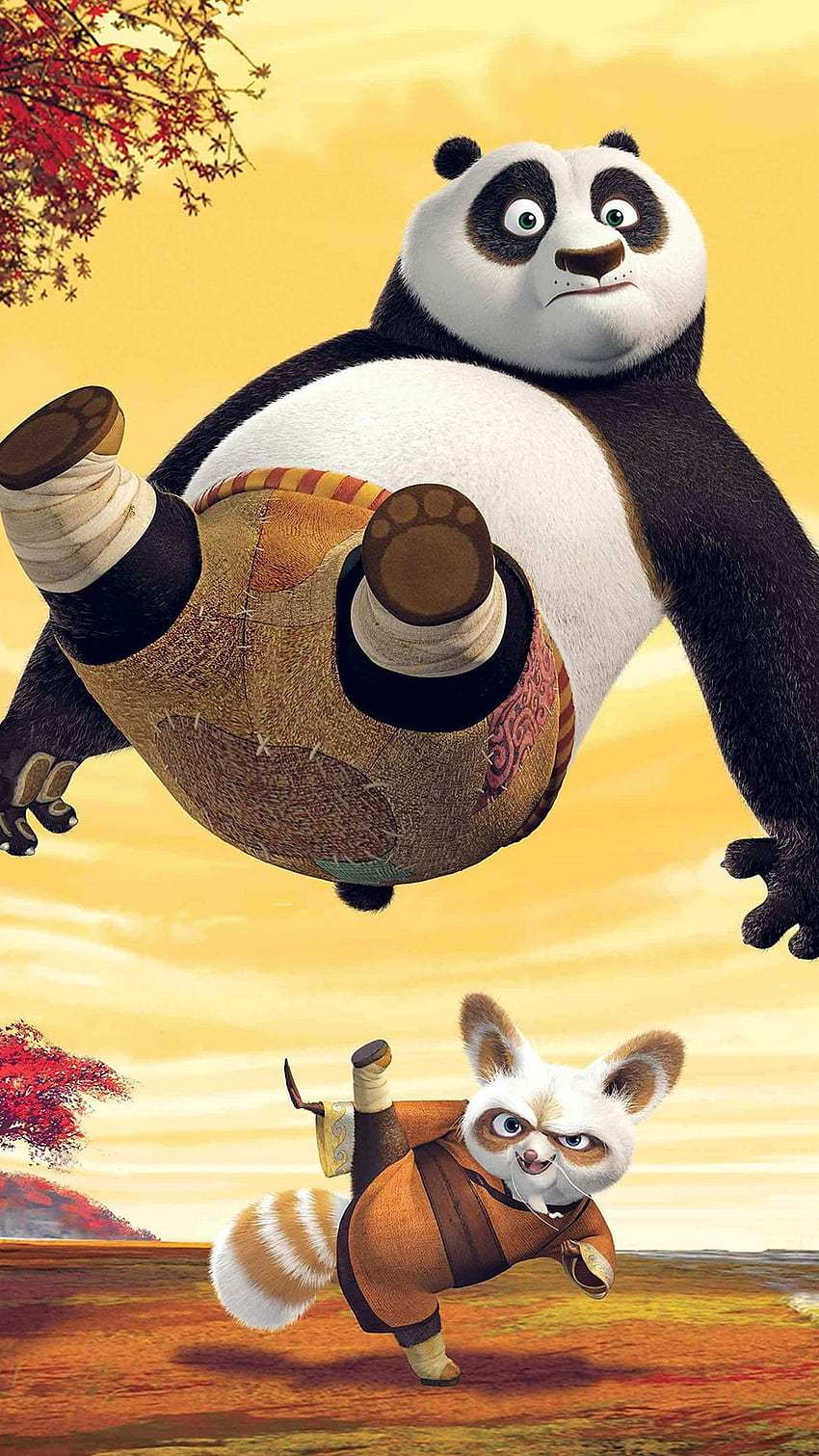 Kungfu Panda Dreamworks Art Kick Cute Anime HD phone wallpaper