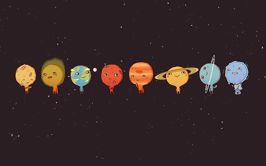 Solar System Funny Planets PC and Mac HD wallpaper