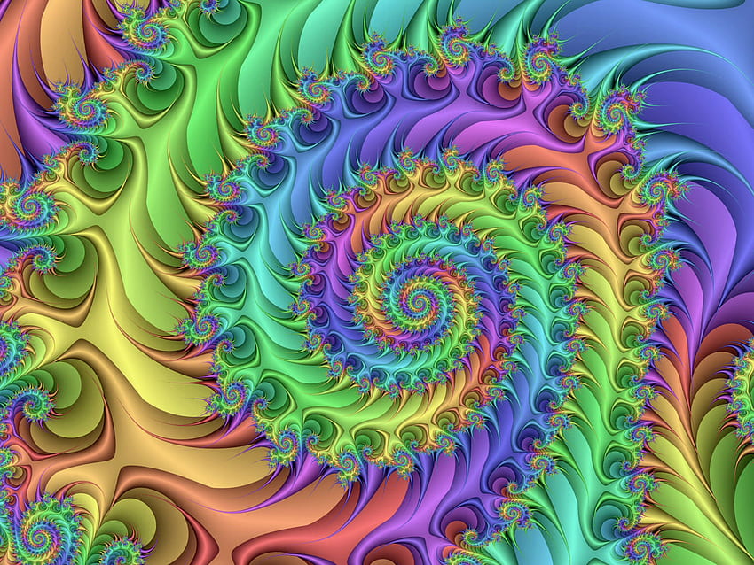 Trippy Kunsthintergrund, Trippy Mandala HD-Hintergrundbild