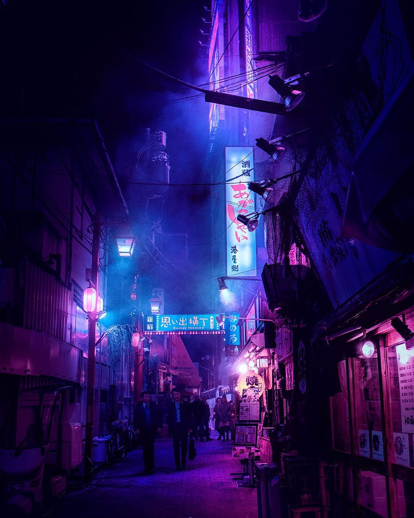 Lampu Neon Liam Wong. Estetika Ungu Tua, Estetika Kota, Malam Tokyo wallpaper ponsel HD