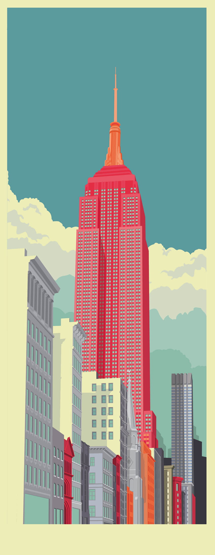 Sztuka na iPhone'a, ilustracja Nowy Jork Tapeta na telefon HD