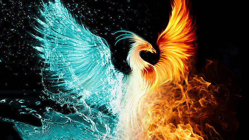 Premium AI Image | Phoenix Bird On Fire Digital Art Wallpaper