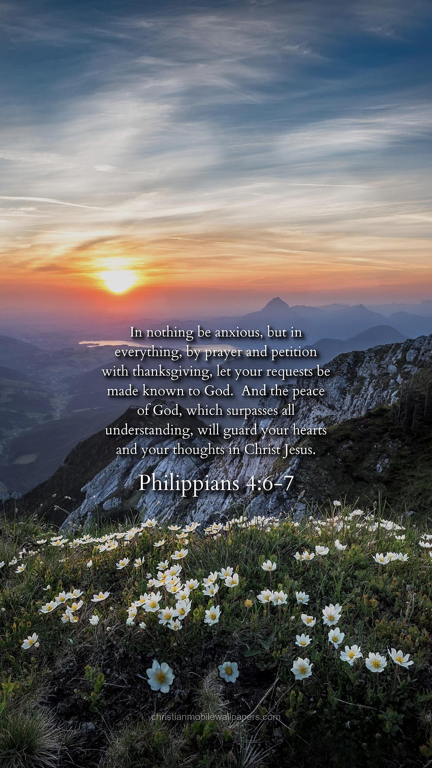 Filipenses 4:6 7 – Móbile Cristão, Oração Cristã Papel de parede de celular HD