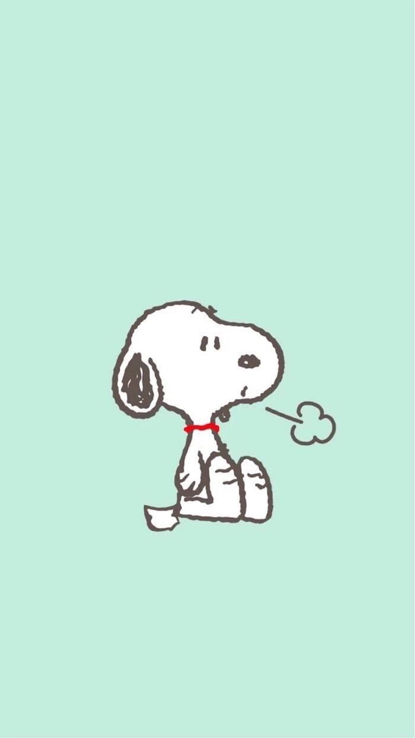 Snoopy Mint Green Качен от Cᴇʟᴇsᴛᴇ ฅ, Mint Green Hearts HD тапет за телефон