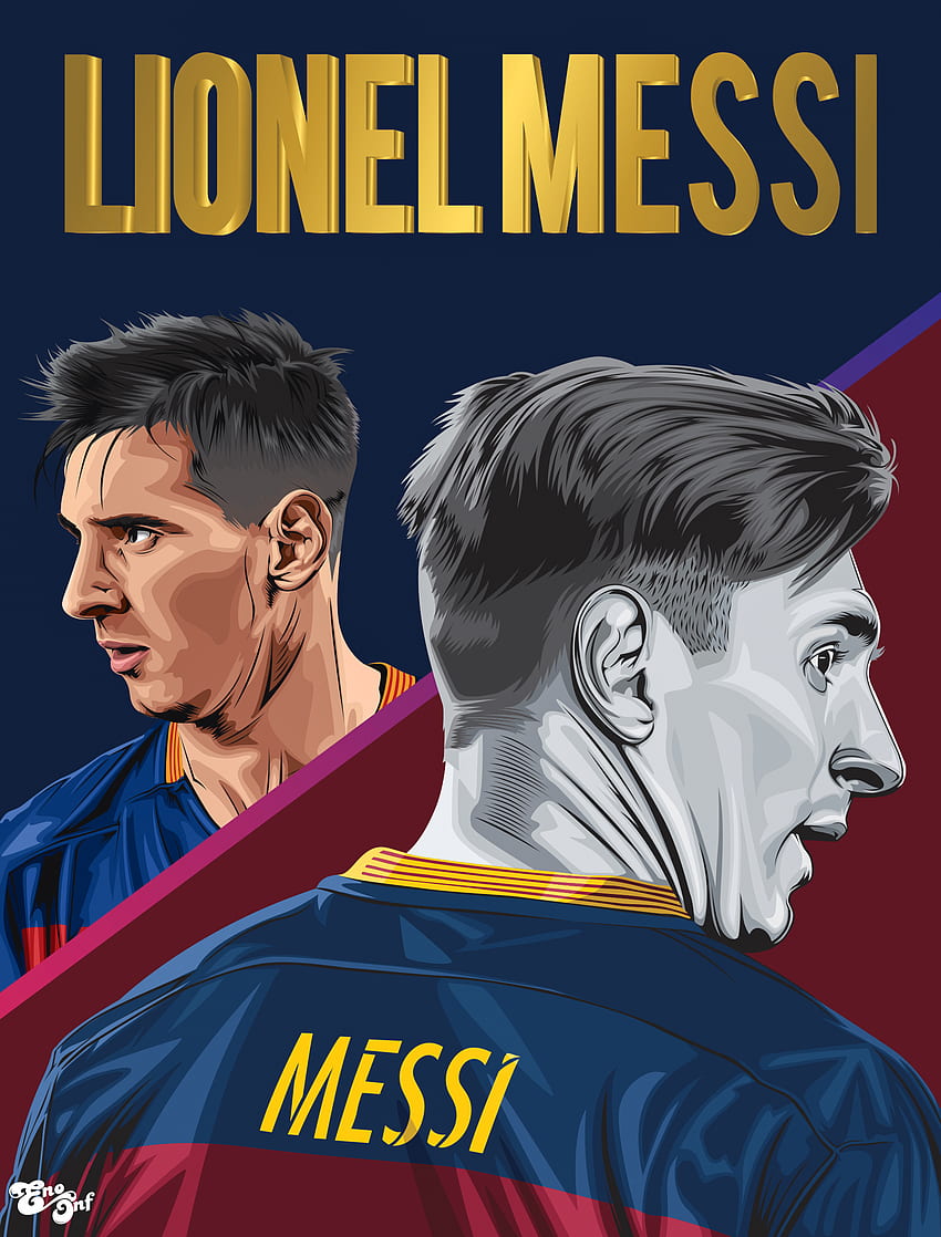 Sztuka Lionela Messiego. Sepak bola, Olahraga, Bola kaki, Messi Cartoon Tapeta na telefon HD