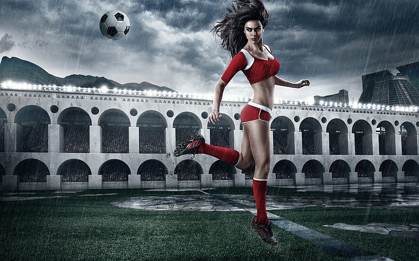 Copa Mundial de Brasil 2014, pelota, rojo, mundo, niña, copa, brasil, 2014, mujer fondo de pantalla