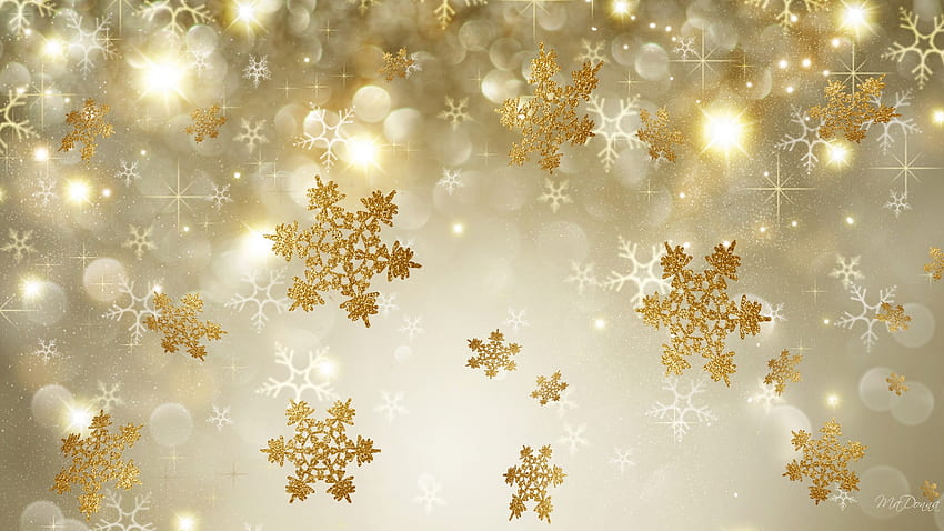 Arka Plan Altın Gül Altın Kar Tanesi Arka Plan Altın Gül Altın Noel - Novocom.top, Noel Kar Taneleri HD duvar kağıdı