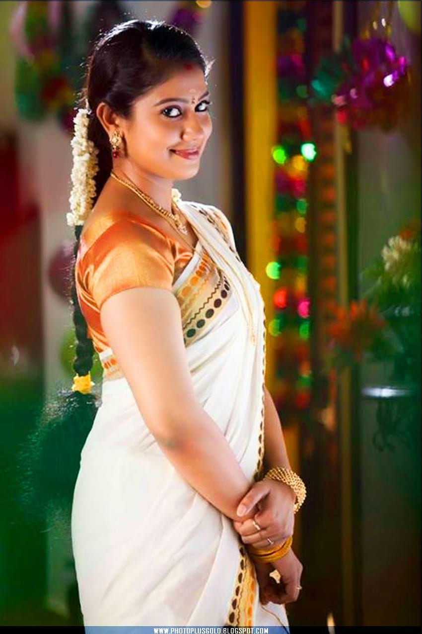 MALAYALAM ACTRESS RACHANA IN KERALA SAREE SEBAGAI AKTRESS HOMELY, Malayalam Actors wallpaper ponsel HD