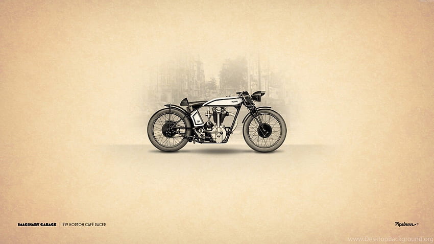 Vintage Retro Motorbike Art Background, Old Retro HD wallpaper