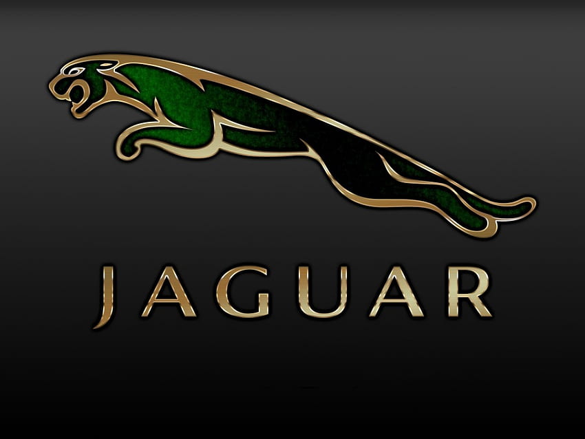 Logo Jaguar, Jaguar Dourado papel de parede HD