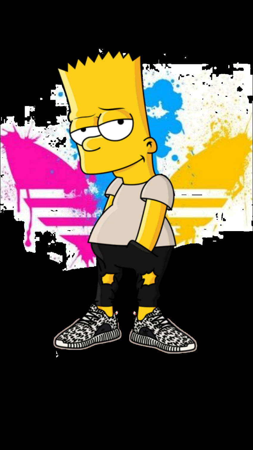 Bart Yeezy, Kunst, Cartoon, adidas HD-Handy-Hintergrundbild