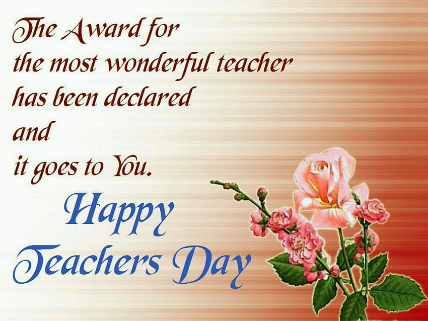 Happy Teacher's Day Wishes Quotes With wonderful In English HD wallpaper