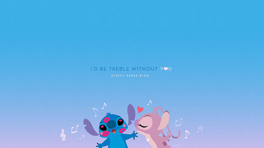Stitch Valentine's Day – IPad. Disney HD wallpaper