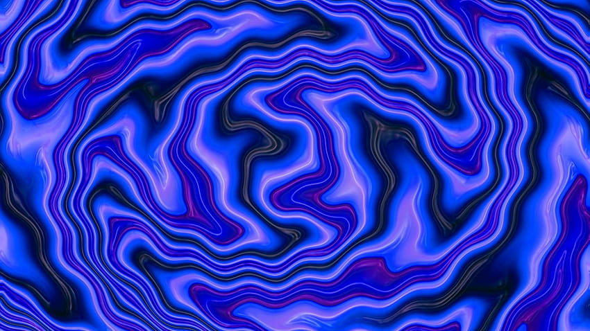 Blue White Waves Lines Trippy HD wallpaper