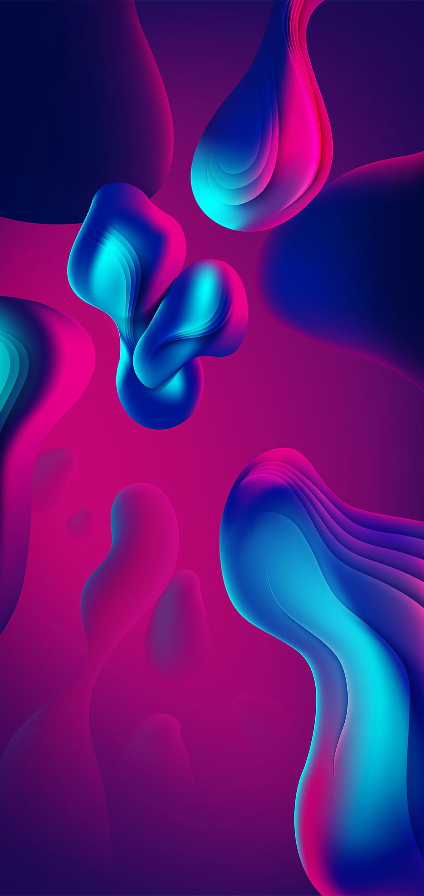 iphone abstrait, bleu, violet, rose, coloré, lumière, bleu électrique, magenta, eau, violet, art fractal Fond d'écran de téléphone HD