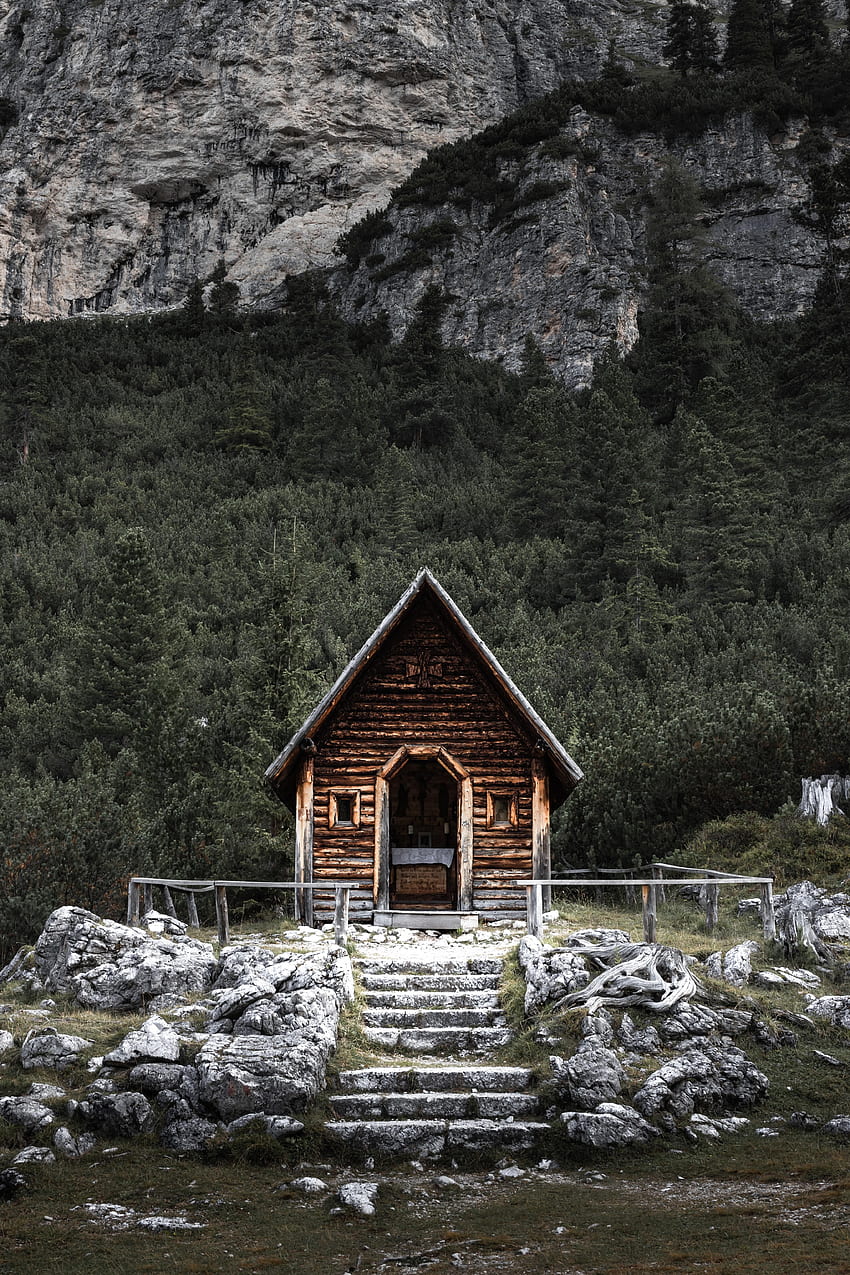 ธรรมชาติ หิน ภูเขา ความเงียบสงบ ความเป็นส่วนตัว บ้านหลังเล็ก บ้านพัก วอลล์เปเปอร์โทรศัพท์ HD