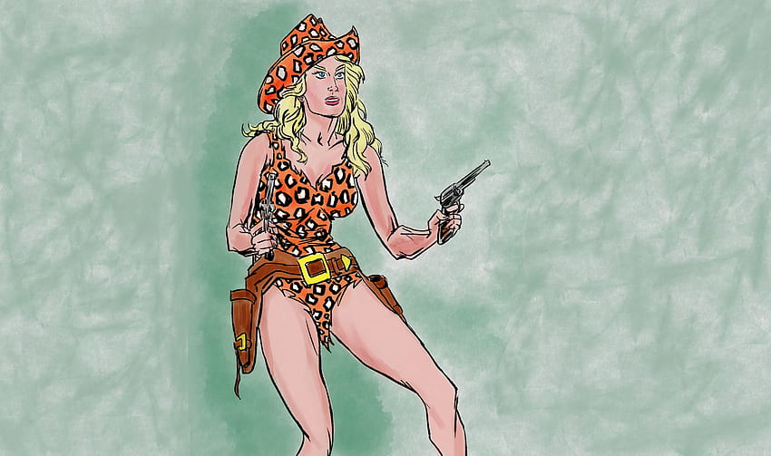 Jungle Cowgirl . ., style, cowgirl, fun, digital art, NRA, ranch, blondes, girls, pistols, women, western, holsters, hats, female HD wallpaper