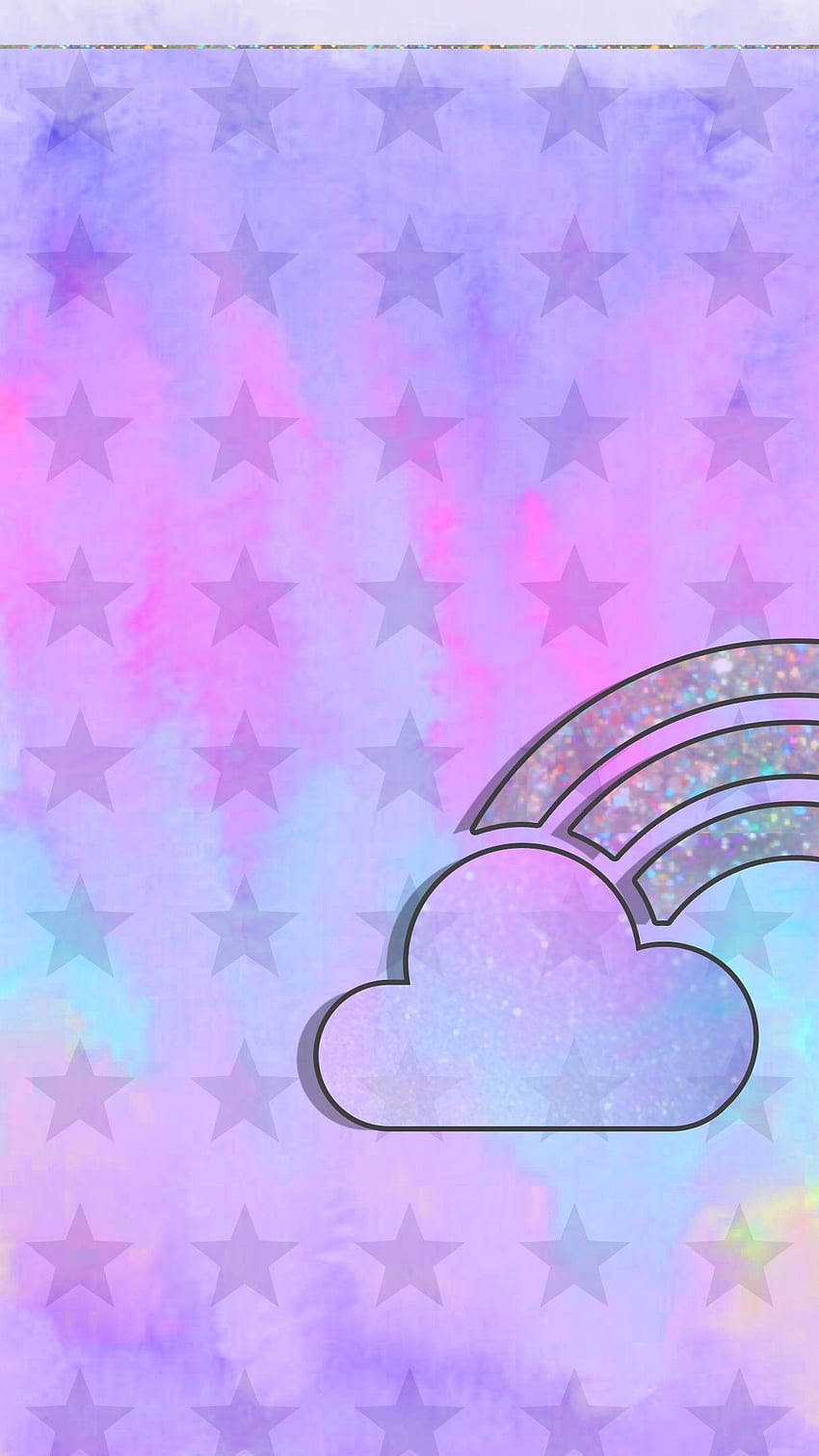 Cloud Cute Girly iPhone iPhone Android rose violet irisé Fond d'écran de téléphone HD