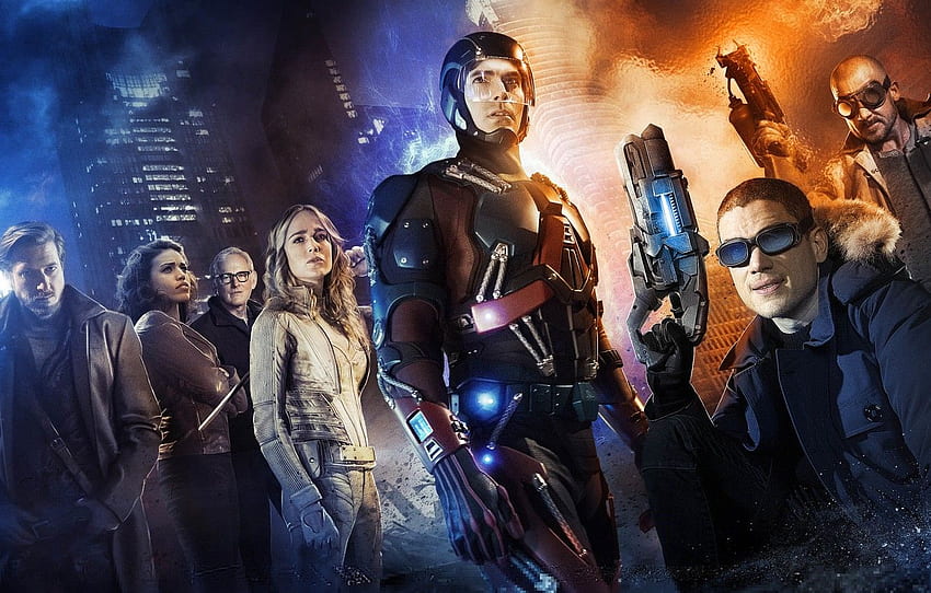 Wentworth Miller, Dominic Purcell, karakter, Caity Lotz, Heat Wave, Captain Cold, Legends of Tomorrow, Brandon Routh, Ray Palmer, Sara Lance, The Atom, white canary for , bagian фильмы Wallpaper HD
