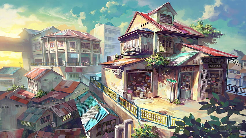 Request] Do you have more colorful like these? [] - post. Anime scenery , Anime scenery, Scenery, Japanese Art Green HD wallpaper