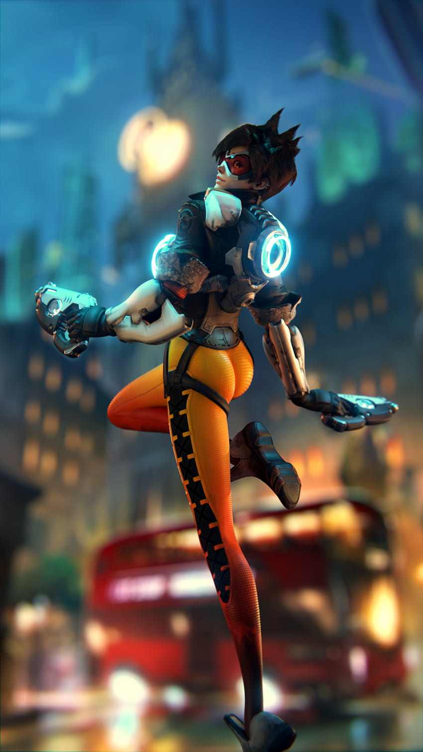 Overwatch-Tracer HD-Handy-Hintergrundbild