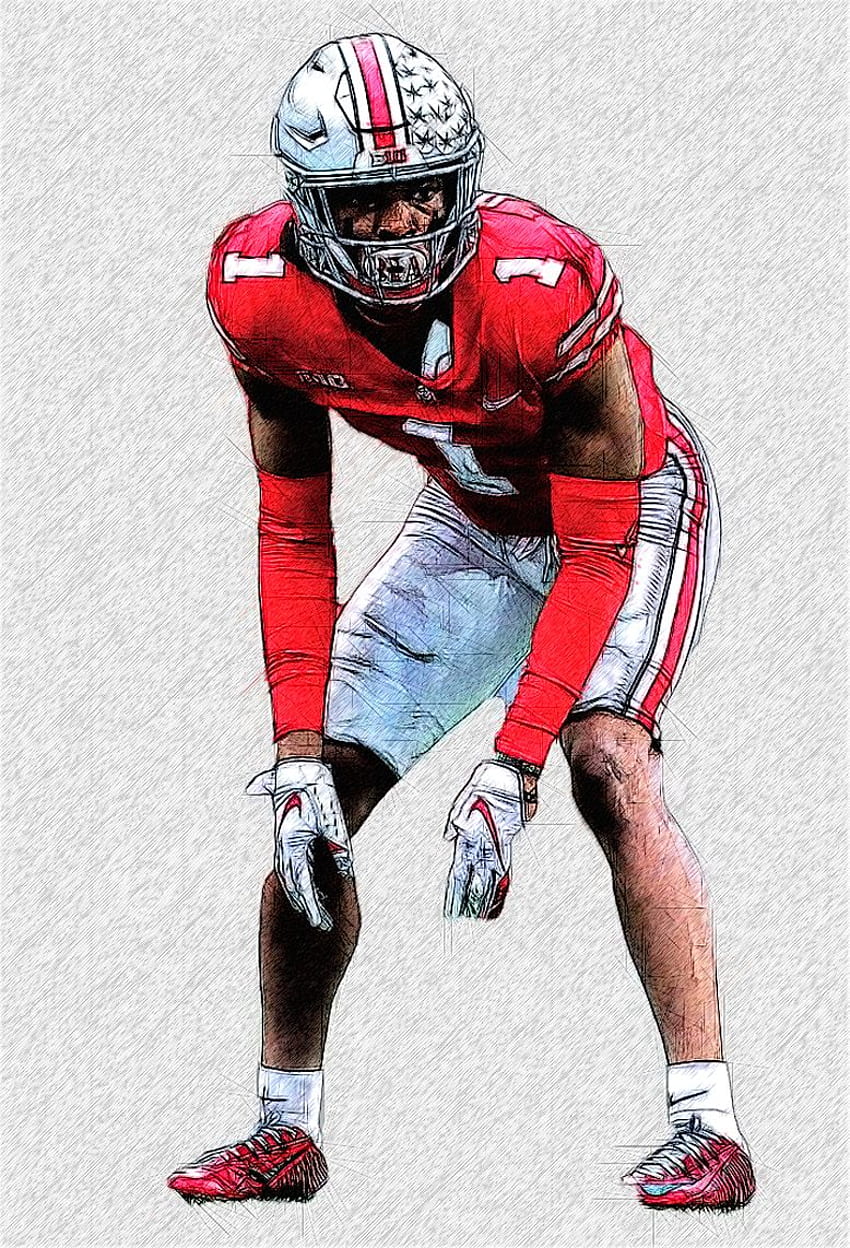 Ohio State DB Jeff Okudah. Nfl football art, College football art, College football players HD phone wallpaper