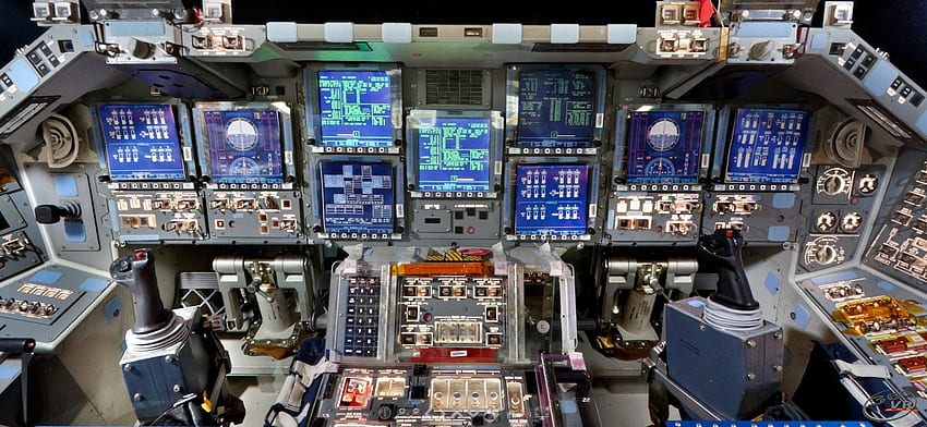 Space-Shuttle-Cockpit HD-Hintergrundbild