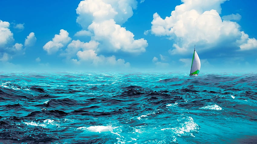 Blue Water Sailing . Water , Underwater and Samsung Water, Boat Water HD wallpaper