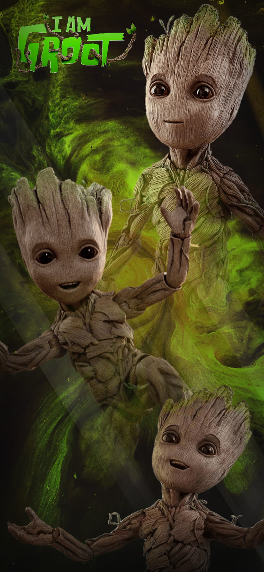 Jestem Groot, verde-se, natureza-se Tapeta na telefon HD