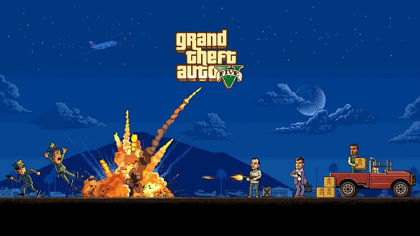 Jeux vidéo, Grand Theft Auto V, Pixel Art / et Mobile Background, Pixel Art Gaming Fond d'écran HD