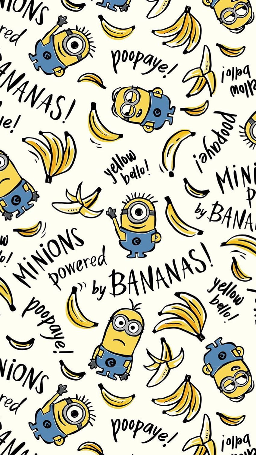 Minon minion bananas 1. Minions , Minion iphone, Cartoon, Minion Pattern HD тапет за телефон