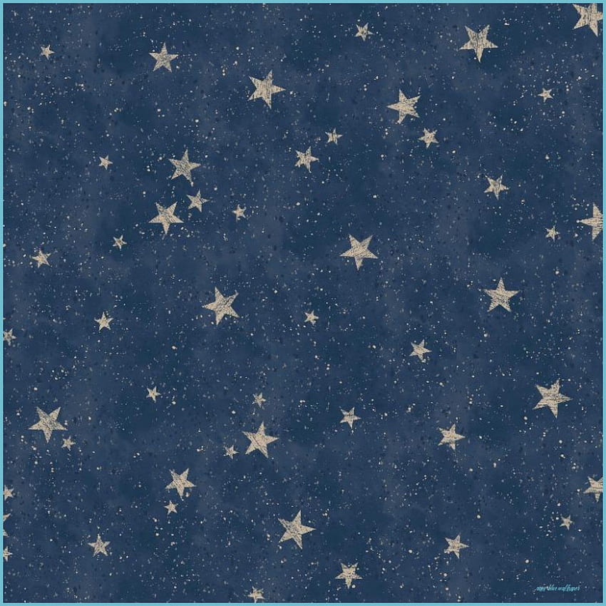 Starlight Stars Navy Blue / Gold - Navy Blue HD phone wallpaper