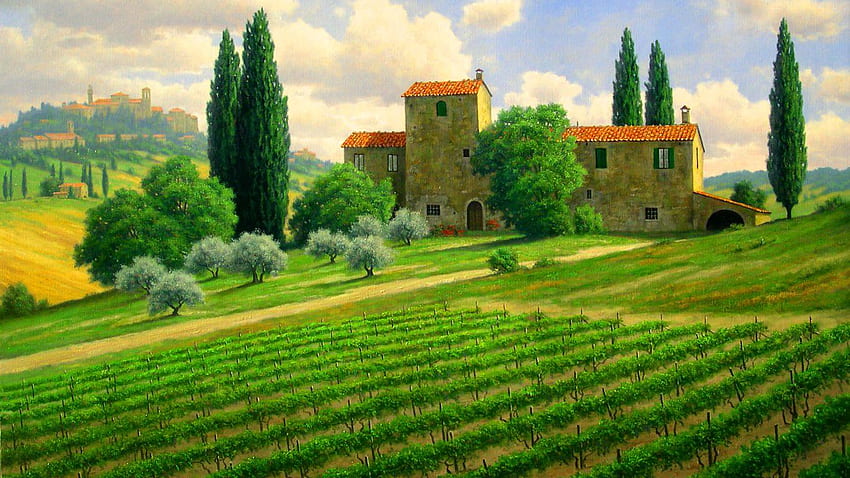 Blick von der toskanischen Landschaft HQ 155897 [] für Ihr , Handy & Tablet. Erkunden Sie die Landschaft Italiens. Italien Auf dem Land , Italien , Auf dem Land HD-Hintergrundbild