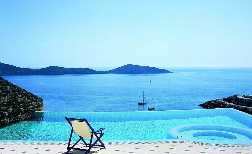 sea, Aeyaeyview, Pool, Relax, Yachts, Vacation, Ocean HD wallpaper