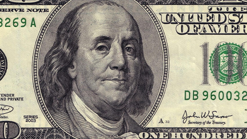 Nota de dólar - -, 100 dólares papel de parede HD