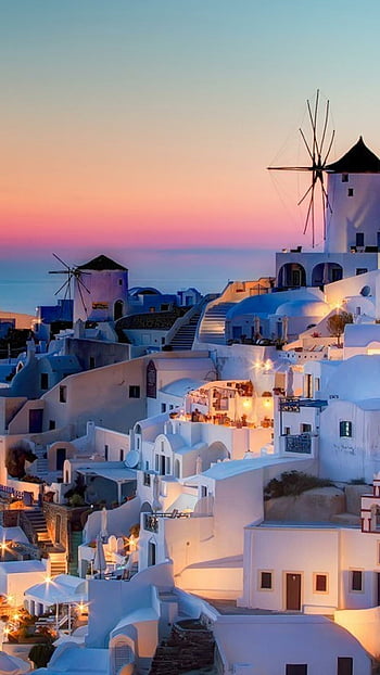 Santorini Town Wallpapers - Wallpaper Cave