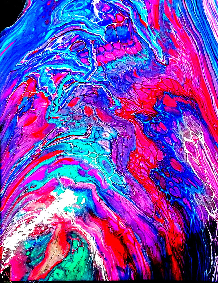 Neon Flow. iphone neon, Painting , Colorful, Paint Drip HD phone wallpaper