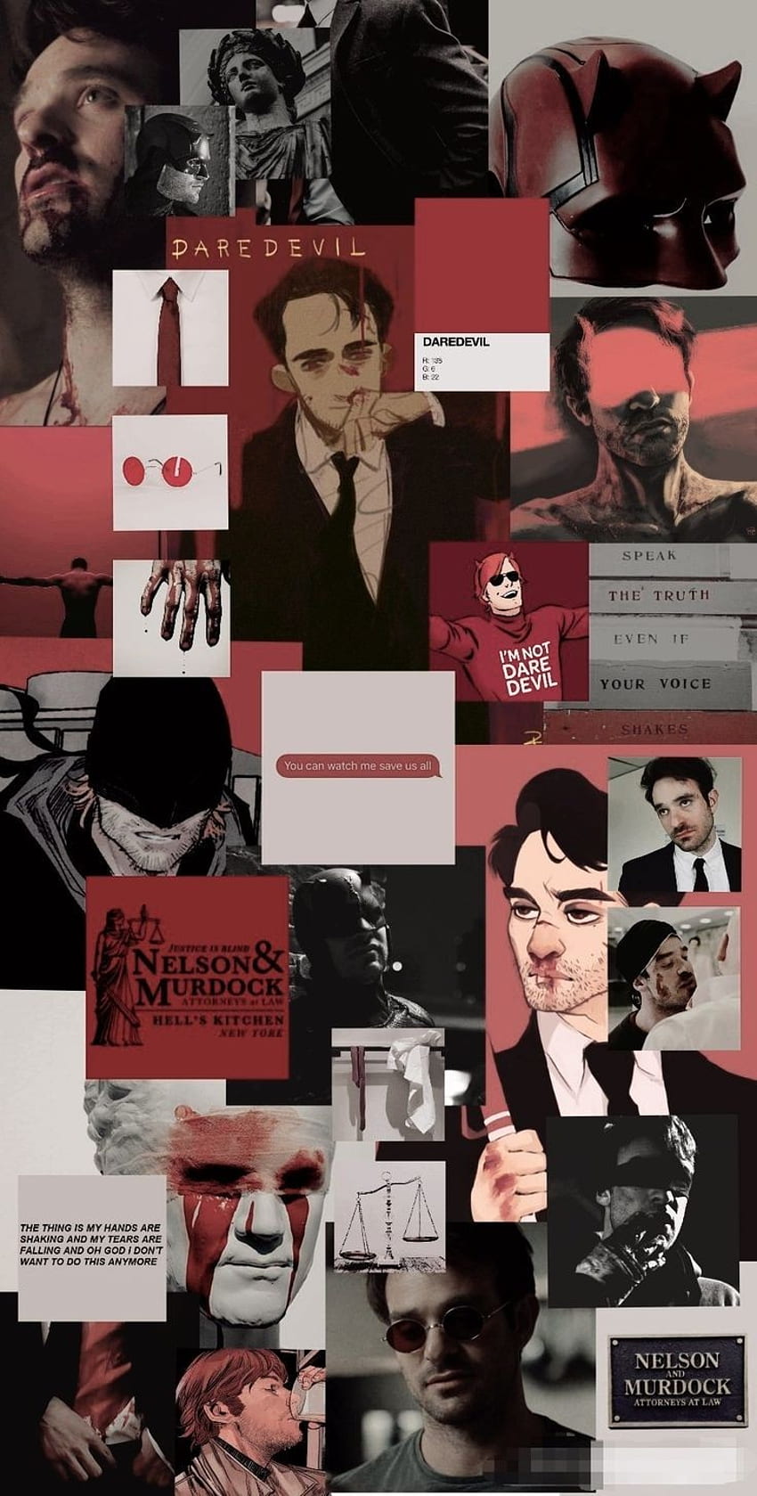 Daredevil, red, graph, marvel, rojo, hero, matt_murdock, Comics, hell HD phone wallpaper