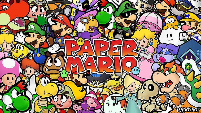 de Paper Mario 64 - de todos los personajes de Mario - & fondo de pantalla