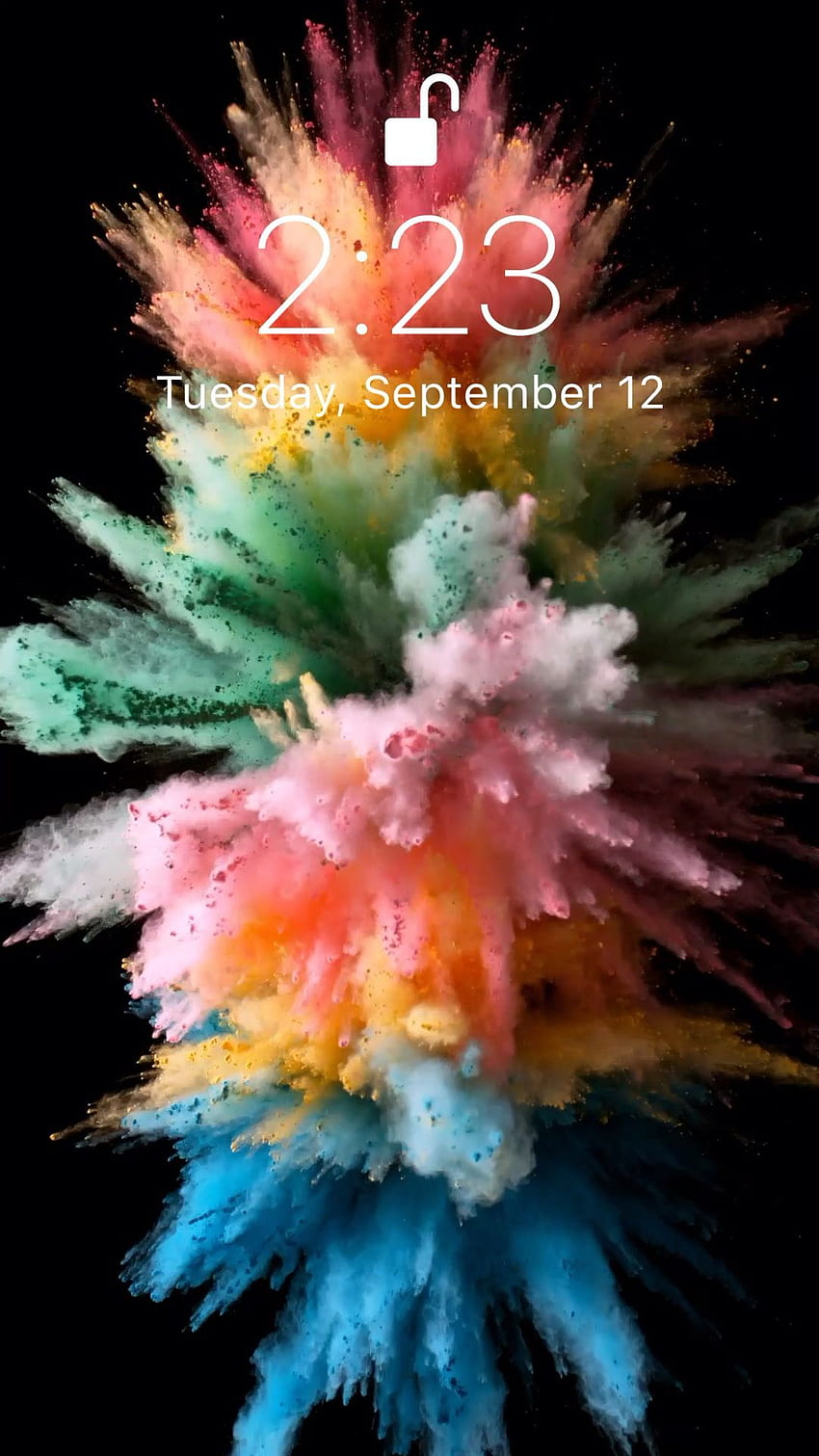 Kolorowa eksplozja dla Twojego iPhone'a XS od Everpix Live Tapeta na telefon HD