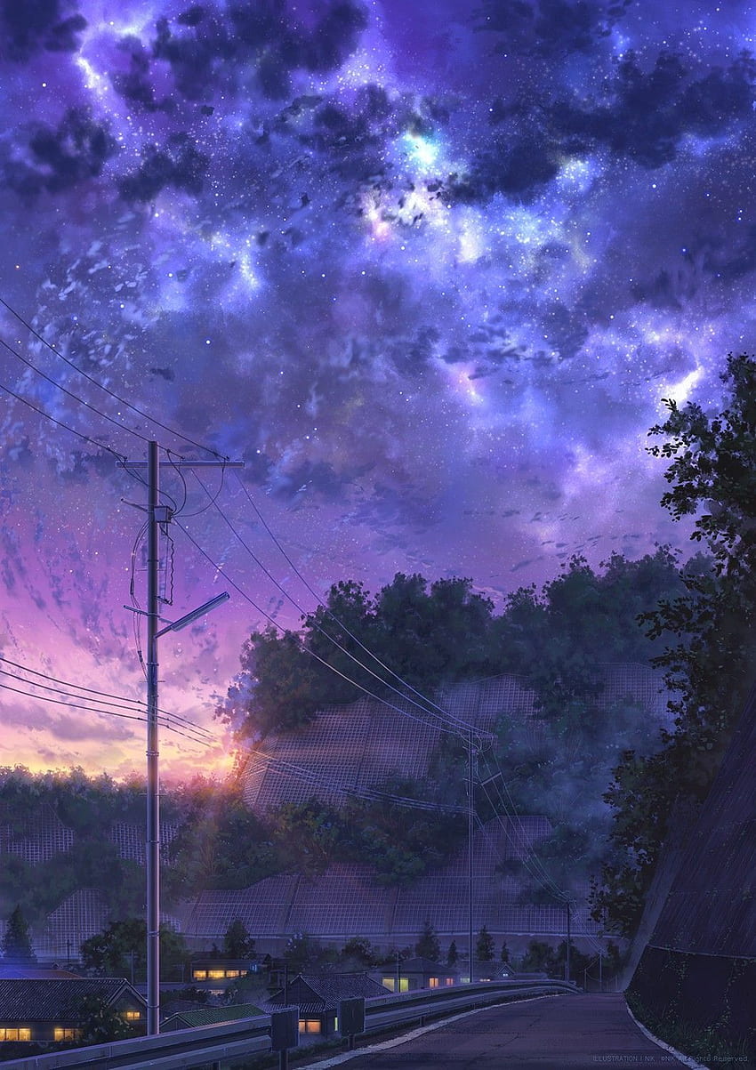 HD wallpaper Anime Original Aurora Australis Comet Galaxy Night Sky   Wallpaper Flare