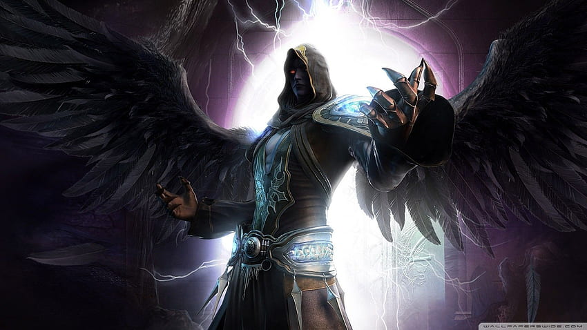 Dark Angel Force Wings Dark Fantasy Magician Angel Night Shadow Letztes Chaos , Hintergrund, Dunkler Magier des Chaos HD-Hintergrundbild