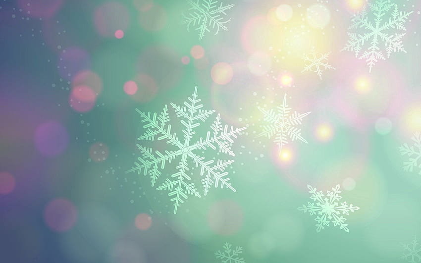 Abstract, Background, Snowflakes, Light, Light Coloured, Stains, Spots HD wallpaper