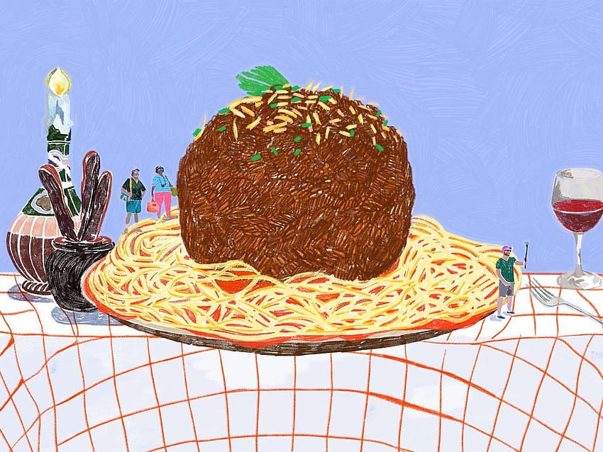 The Star of Olive Garden's 'Giant Italian Classics' Menu: Huge Meatball - Eater HD wallpaper