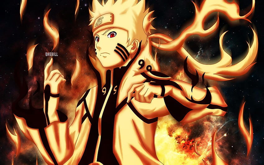 henny on Anime, semi real, cartoon,. Naruto, Naruto, Naruto Modo Kurama HD wallpaper