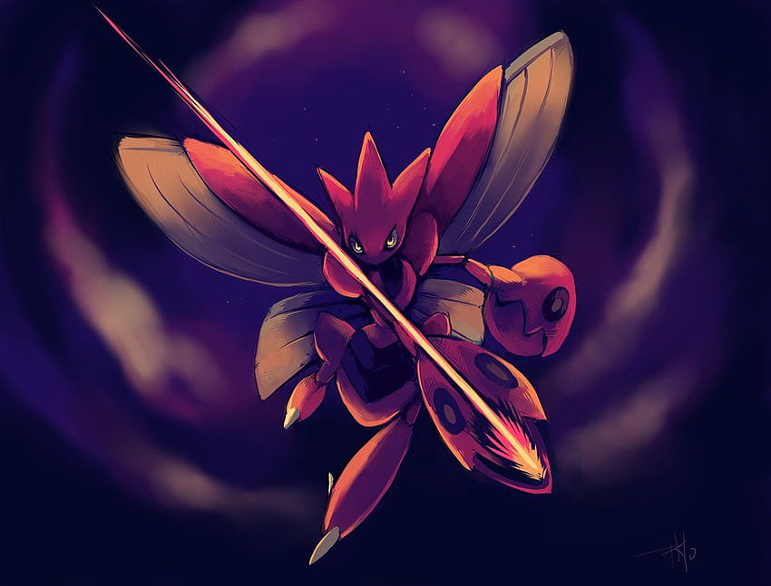 Night Slash. Pokémon, Scizor HD wallpaper